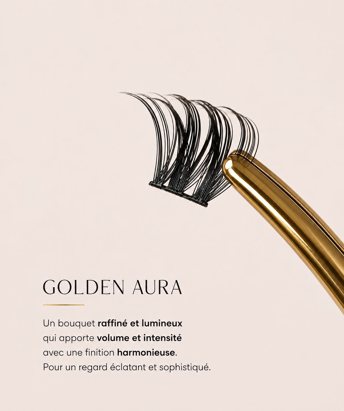 Golden Aura – faux cils pré-collés effet glamour Nyméa